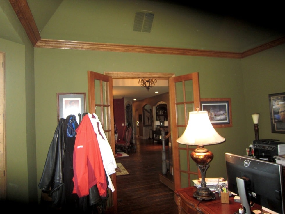 Office Entrance with a Double Door Before Wine Cellar Construction Began